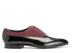 Two-tone | Patents<Edward Green Ifford Black Patent & Claret Suede