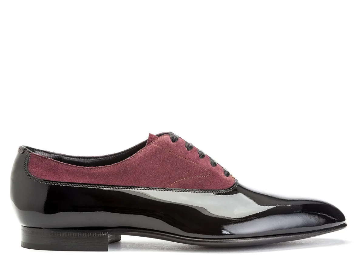 Two-tone | Patents<Edward Green Ifford Black Patent & Claret Suede