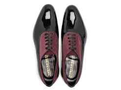 Two-tone | Patents<Edward Green Ifford Black Patent & Claret Suede