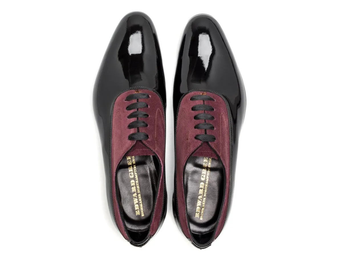 Two-tone | Patents<Edward Green Ifford Black Patent & Claret Suede