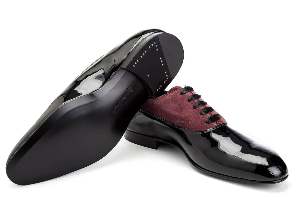 Two-tone | Patents<Edward Green Ifford Black Patent & Claret Suede