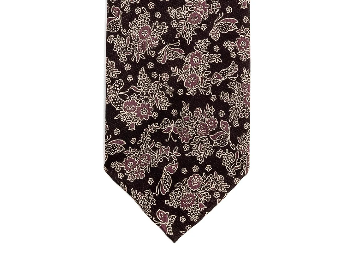 Ties<Tie Your Tie Jacquard Silk Tie Butterflies Purple