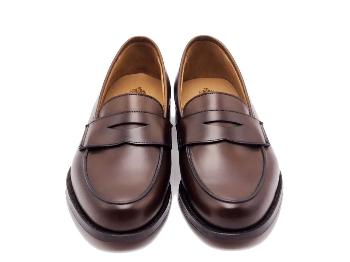 Summer Shoes | Penny Loafers<Crockett & Jones Kirribilli Dark Brown Burnished Calf