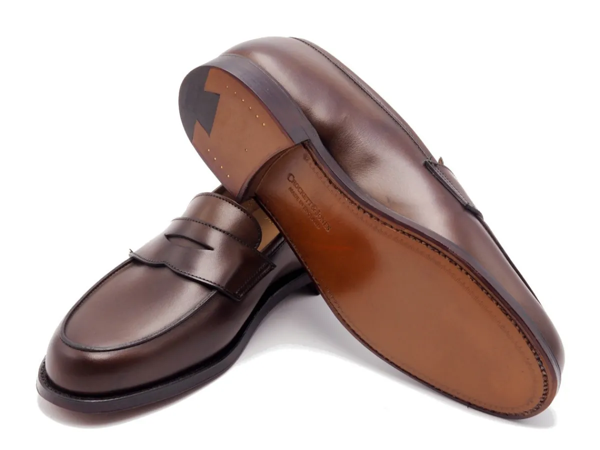 Summer Shoes | Penny Loafers<Crockett & Jones Kirribilli Dark Brown Burnished Calf