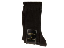Socks<Bresciani Knee Length Cotton Socks Black