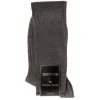 Socks<Bresciani Knee Length Cotton Socks Grey