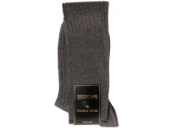 Socks<Bresciani Knee Length Cotton Socks Grey