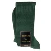 Socks<Bresciani Knee Length Cotton Socks Dark Green