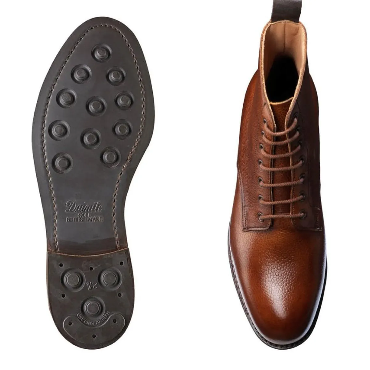 Women's Range | Rubber Soles<Crockett & Jones Ladies Barnwell 2 Tan Scotch Grain