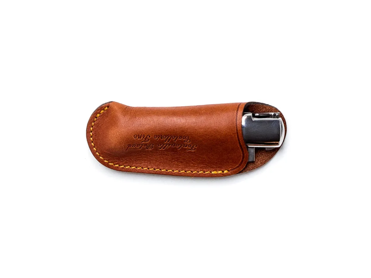 Pocket Knives<Fontenille Pataud Leather Pouch for Gentleman Brown