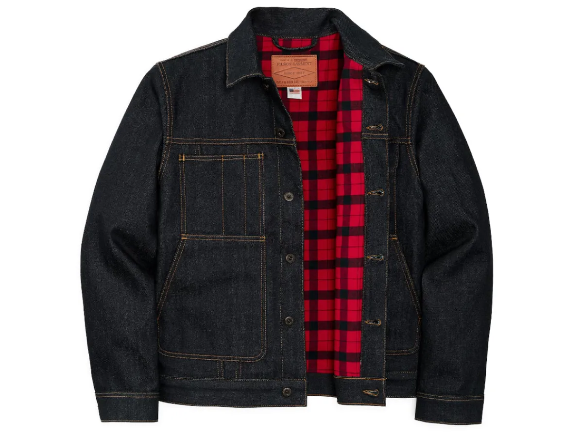 Outerwear | Jackets<Filson Lined Denim Short Cruiser Raw Indigo