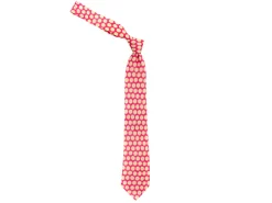 Ties<Double Monk Linen Tie Flower Pink