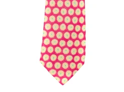 Ties<Double Monk Linen Tie Flower Pink