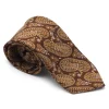Ties<Tie Your Tie Linen Tie Large Paisley Brown