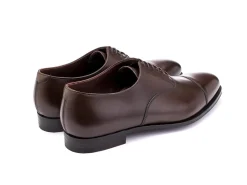 Straight Cap Oxfords | Oxfords<Crockett & Jones Lonsdale Dark Brown Antique Calf