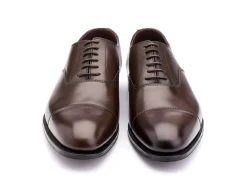 Straight Cap Oxfords | Oxfords<Crockett & Jones Lonsdale Dark Brown Antique Calf