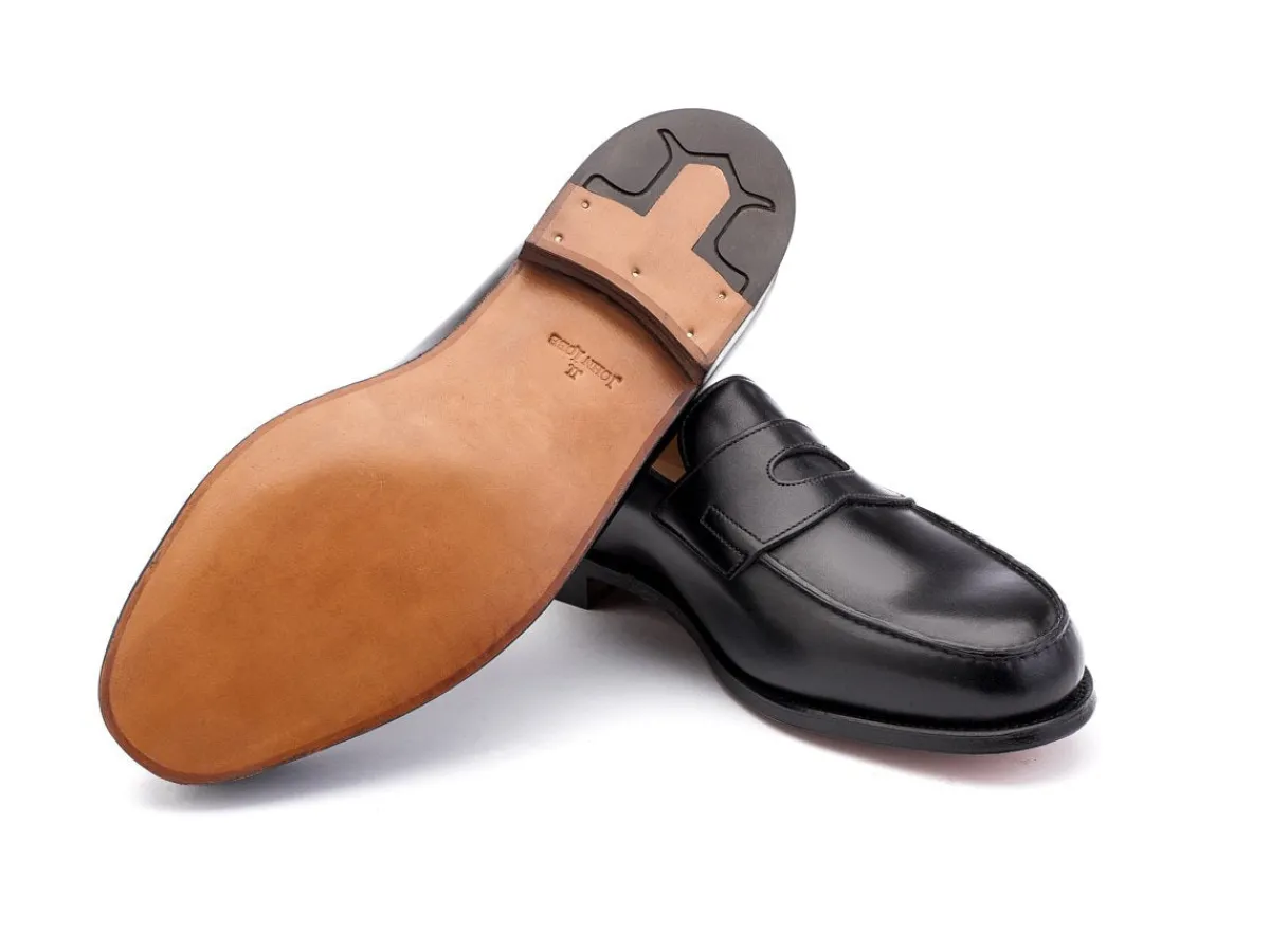 Summer Shoes | Penny Loafers<John Lobb Lopez Black Calf