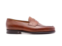 Summer Shoes | Penny Loafers<John Lobb Lopez Chestnut Misty Calf