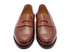 Summer Shoes | Penny Loafers<John Lobb Lopez Chestnut Misty Calf