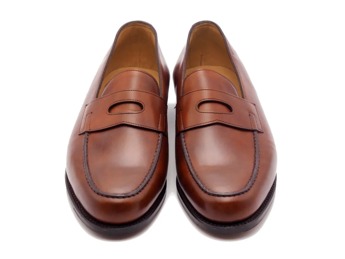 Summer Shoes | Penny Loafers<John Lobb Lopez Chestnut Misty Calf