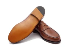 Summer Shoes | Penny Loafers<John Lobb Lopez Chestnut Misty Calf