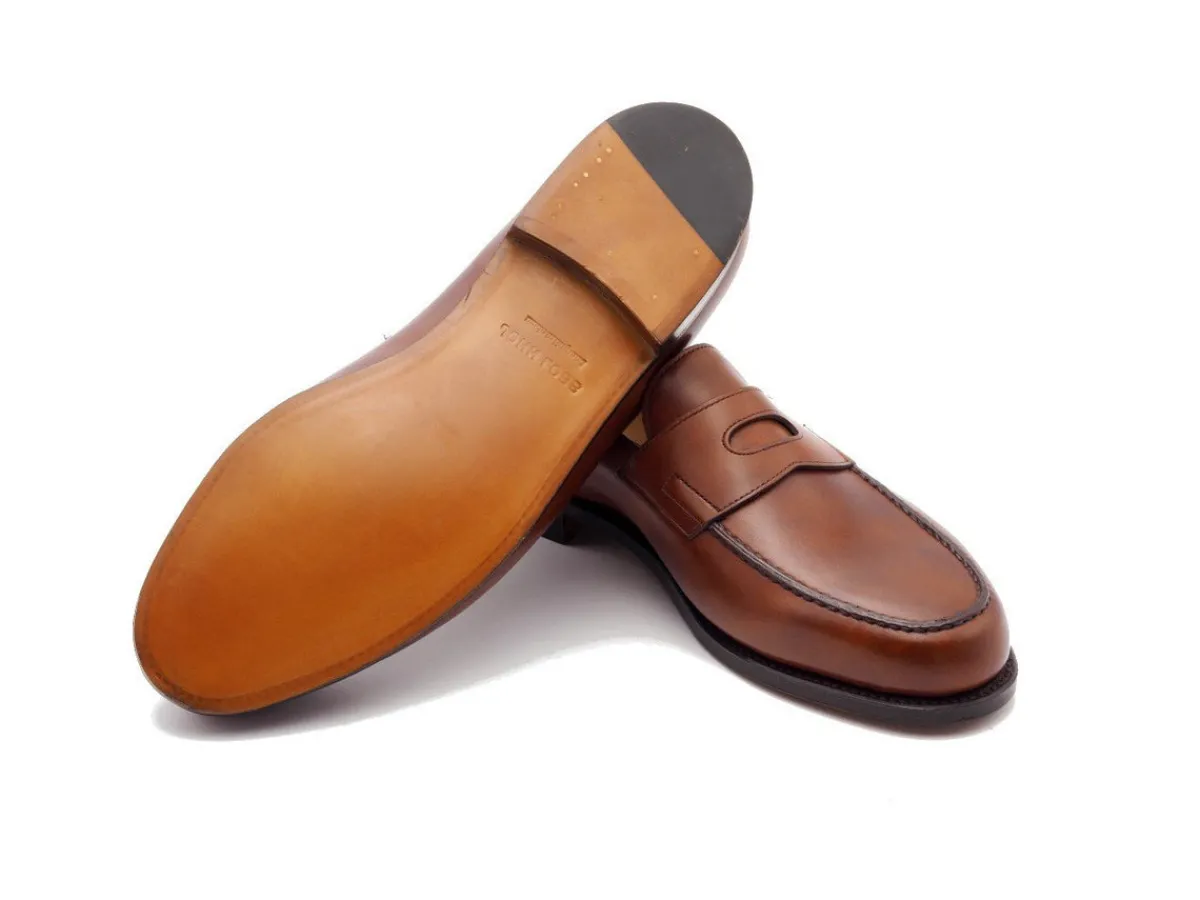 Summer Shoes | Penny Loafers<John Lobb Lopez Chestnut Misty Calf