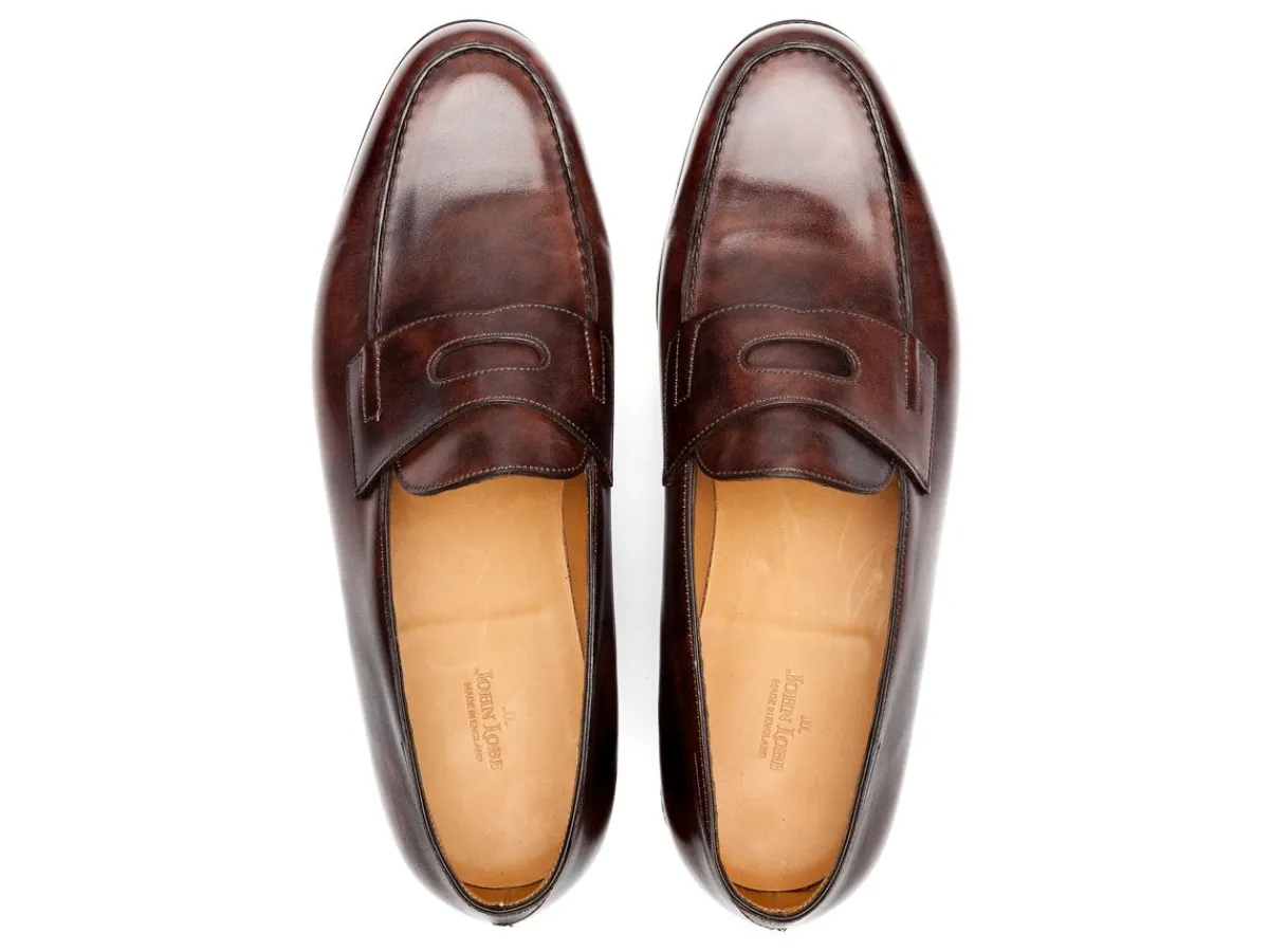 Summer Shoes | Penny Loafers<John Lobb Lopez Dark Brown Museum Calf