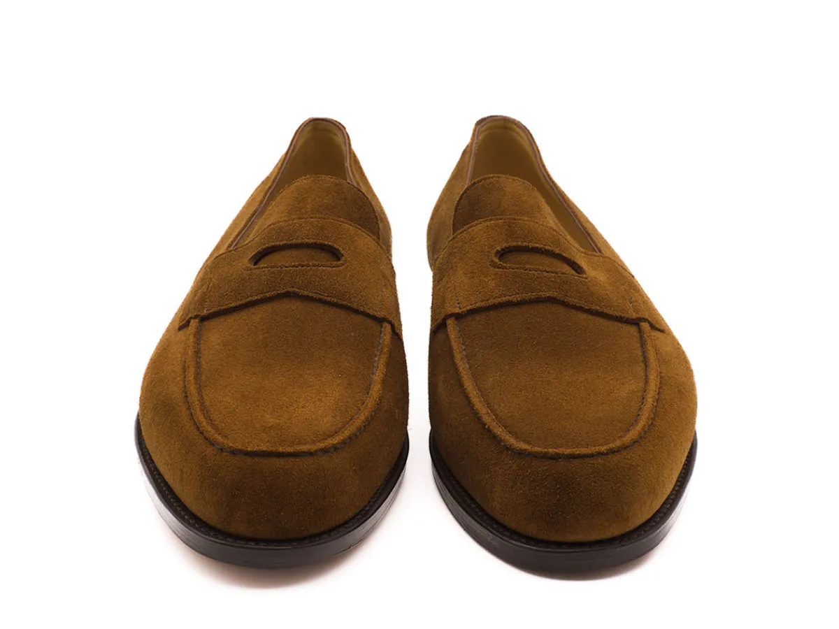 Suede | Penny Loafers<John Lobb Lopez Parisian Brown Suede