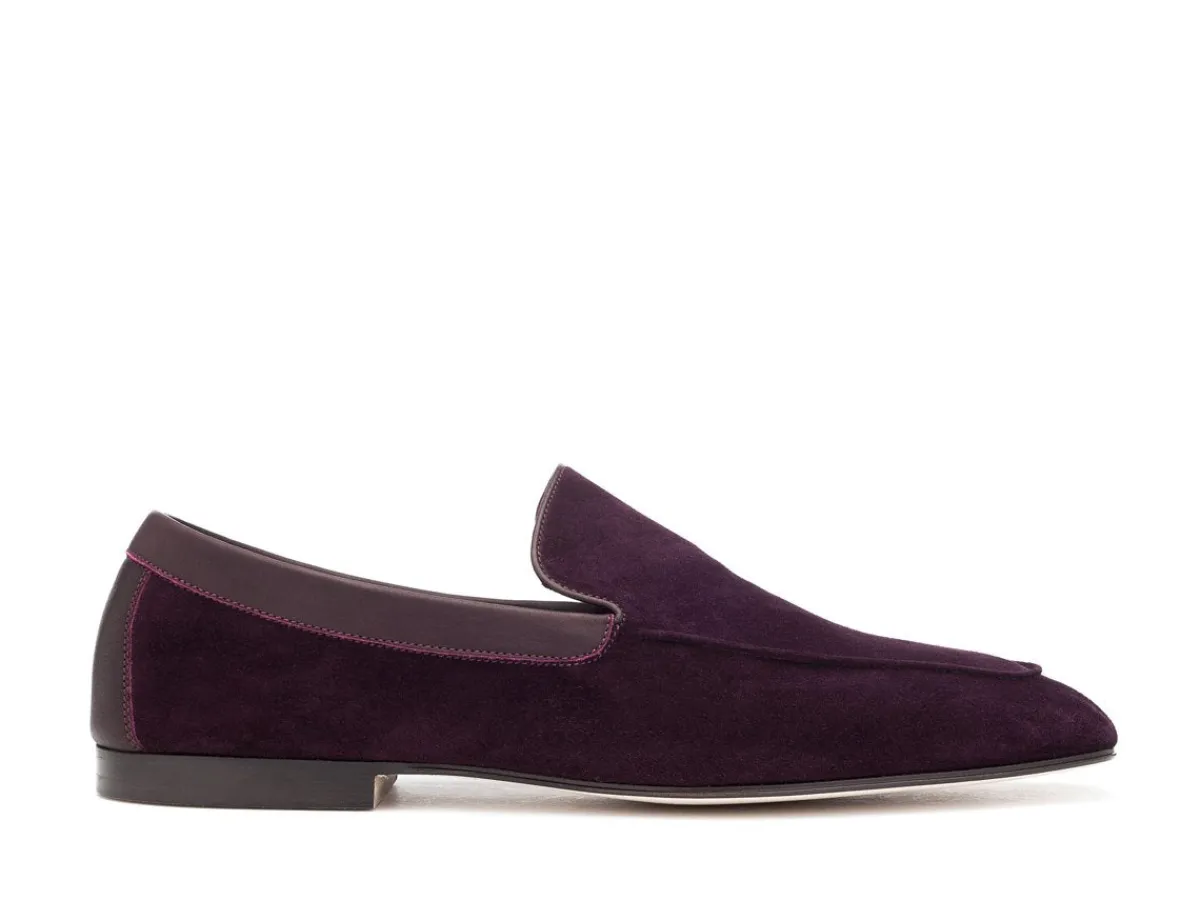 Suede | Slippers<John Lobb Lounge Aubergine Suede