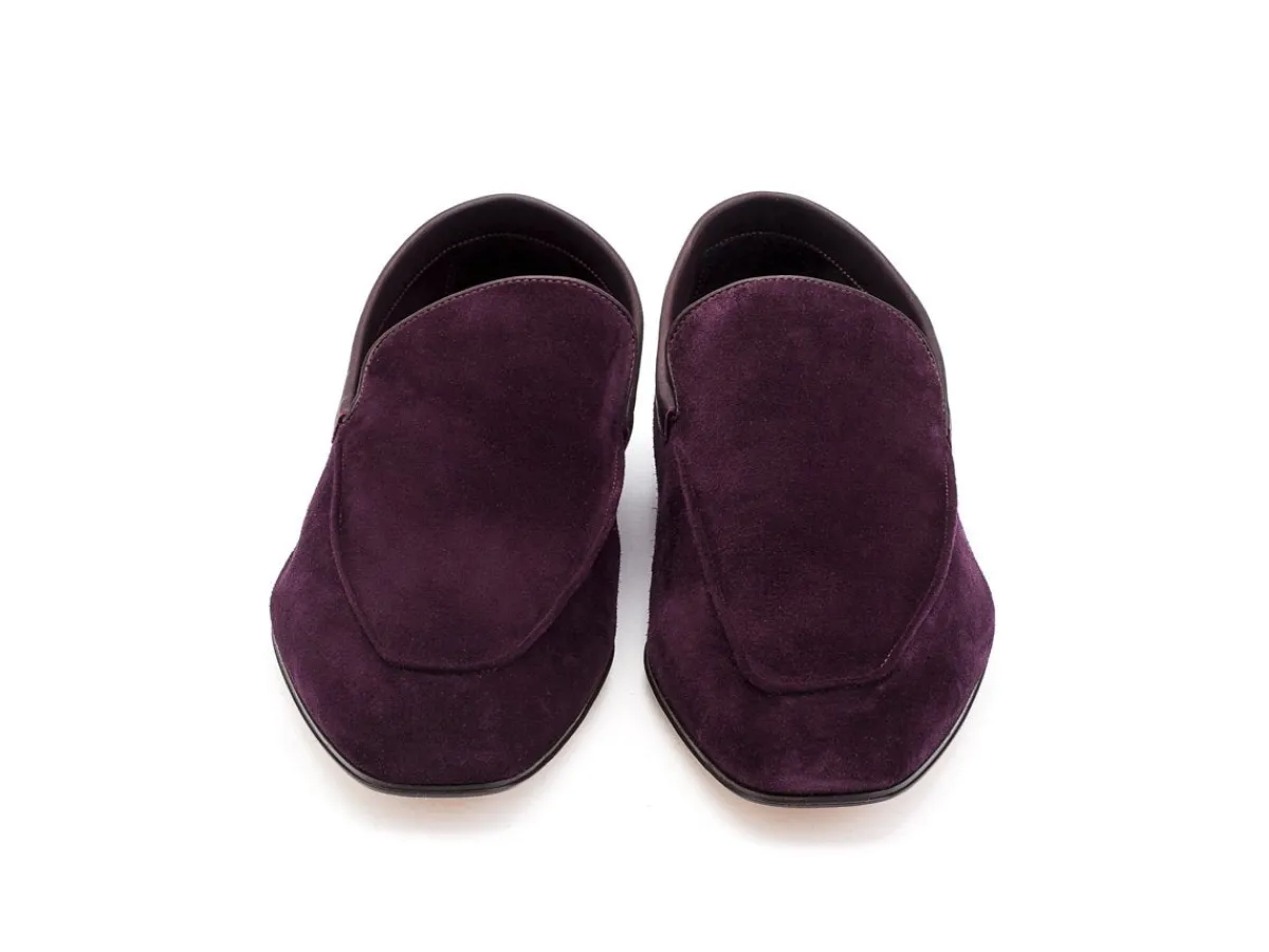 Suede | Slippers<John Lobb Lounge Aubergine Suede