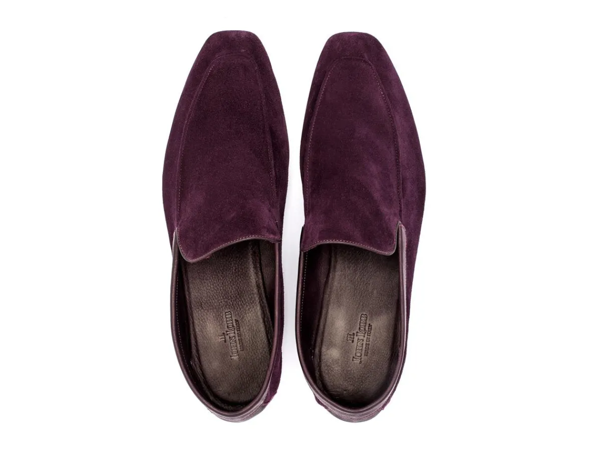 Suede | Slippers<John Lobb Lounge Aubergine Suede