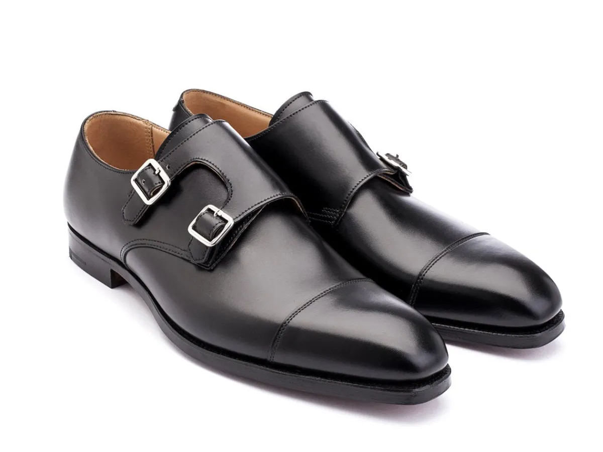 Monk Straps<Crockett & Jones Lowndes Black Calf