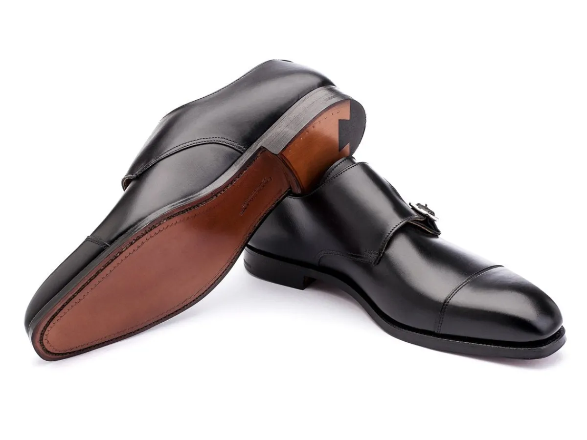 Monk Straps<Crockett & Jones Lowndes Black Calf