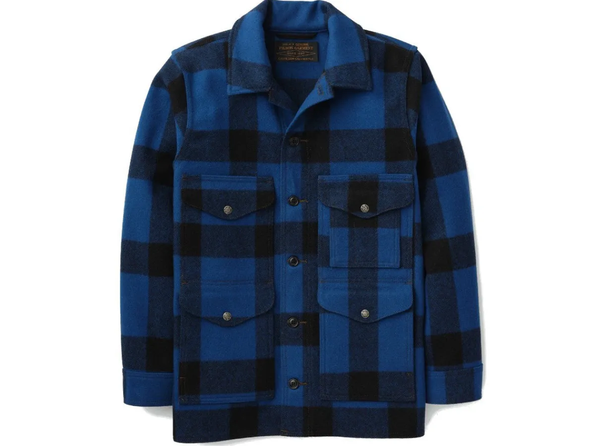 Outerwear | Jackets<Filson Mackinaw Cruiser Cobalt Blue Black - Limited Edition