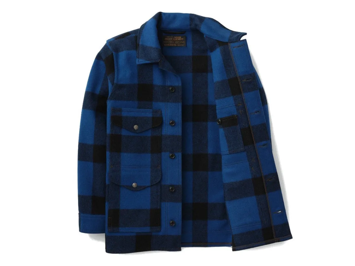Outerwear | Jackets<Filson Mackinaw Cruiser Cobalt Blue Black - Limited Edition