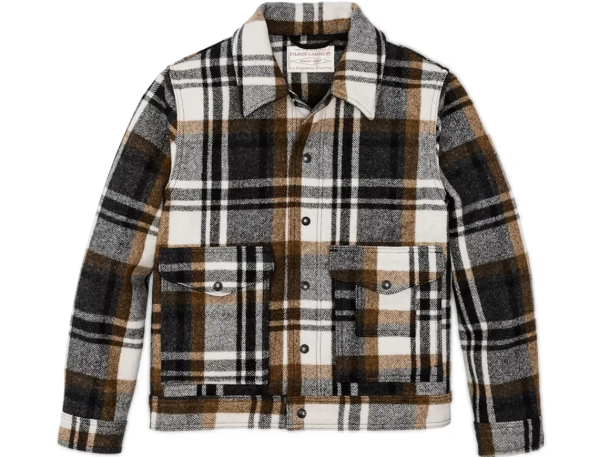 Jackets | Outerwear<Filson Mackinaw Work Jacket Blue Coal & Copper Heather