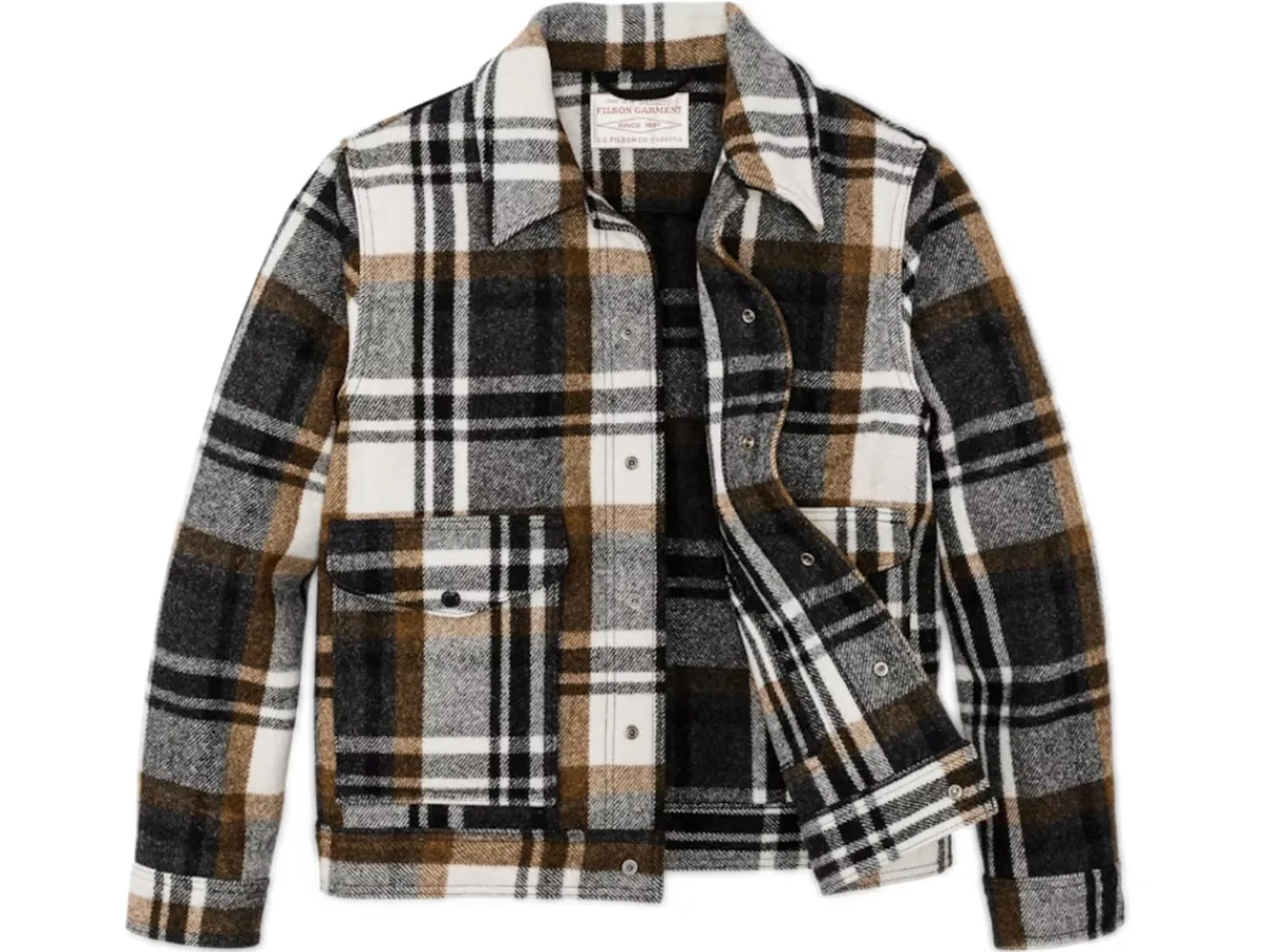Jackets | Outerwear<Filson Mackinaw Work Jacket Blue Coal & Copper Heather