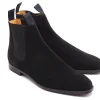 Elastic Sides | Boots<Crockett & Jones Maitland Black Calf Suede