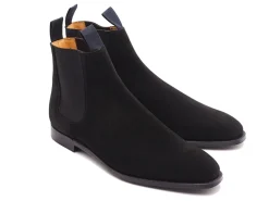 Elastic Sides | Boots<Crockett & Jones Maitland Black Calf Suede
