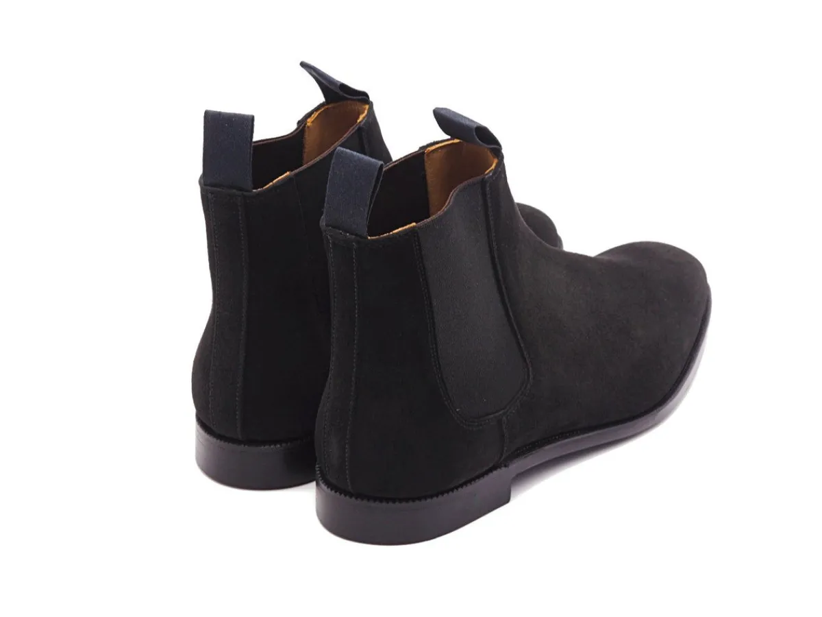 Elastic Sides | Boots<Crockett & Jones Maitland Black Calf Suede