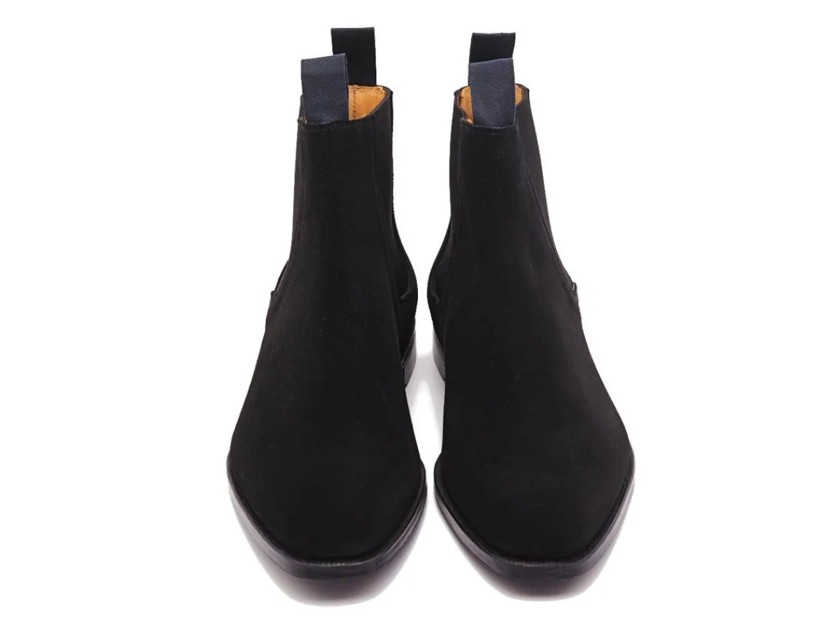 Elastic Sides | Boots<Crockett & Jones Maitland Black Calf Suede