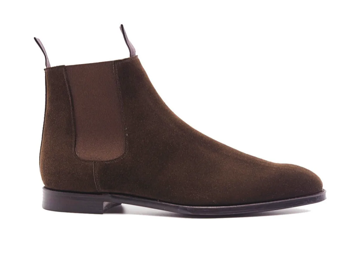 Elastic Sides | Boots<Crockett & Jones Maitland Dark Brown Calf Suede