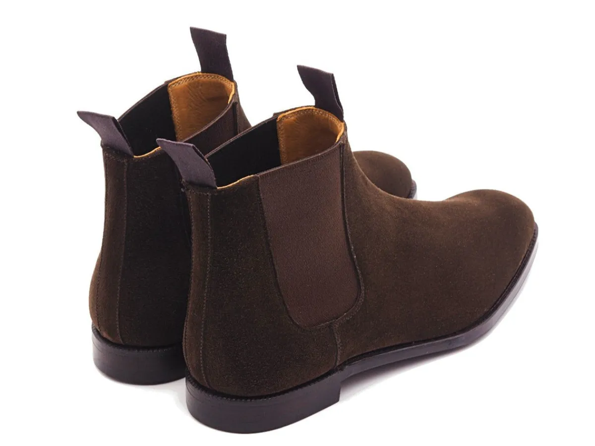 Elastic Sides | Boots<Crockett & Jones Maitland Dark Brown Calf Suede