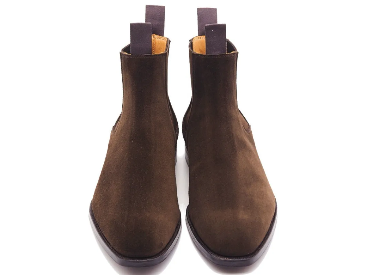 Elastic Sides | Boots<Crockett & Jones Maitland Dark Brown Calf Suede