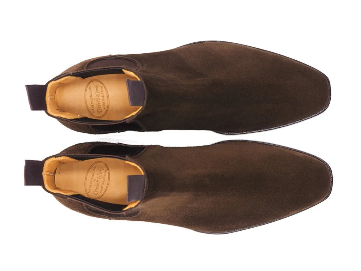 Elastic Sides | Boots<Crockett & Jones Maitland Dark Brown Calf Suede