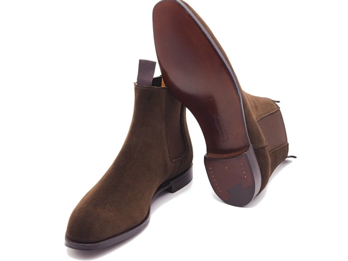 Elastic Sides | Boots<Crockett & Jones Maitland Dark Brown Calf Suede