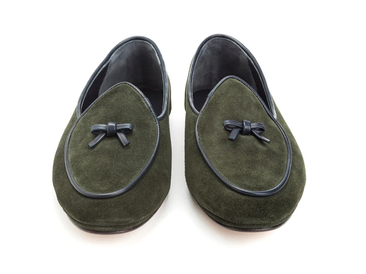 Summer Shoes | Slippers<Rubinacci Marphy Loafer Green Velour
