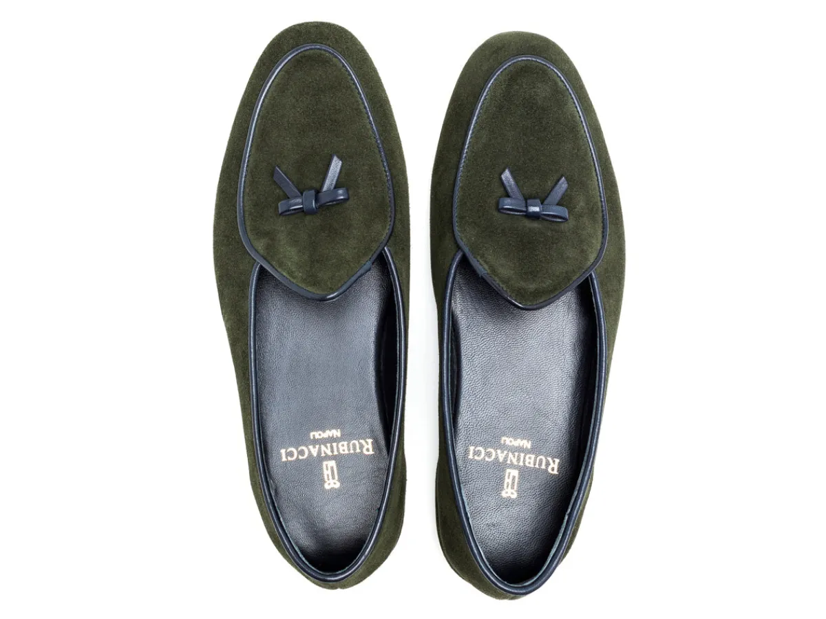 Summer Shoes | Slippers<Rubinacci Marphy Loafer Green Velour