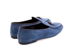 Summer Shoes | Slippers<Rubinacci Marphy Loafer Light Navy Velour
