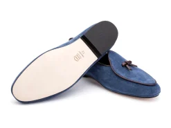 Summer Shoes | Slippers<Rubinacci Marphy Loafer Light Navy Velour